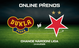 Dukla - Slavia B online Chance Národní Liga 14.8. 2026