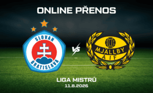 Slovan Bratislava - Mjallby ONLINE Liga mistrů 11.8. 2026