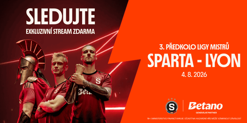 Sparta Praha Olympique Lyon Betano TV 800 x 400