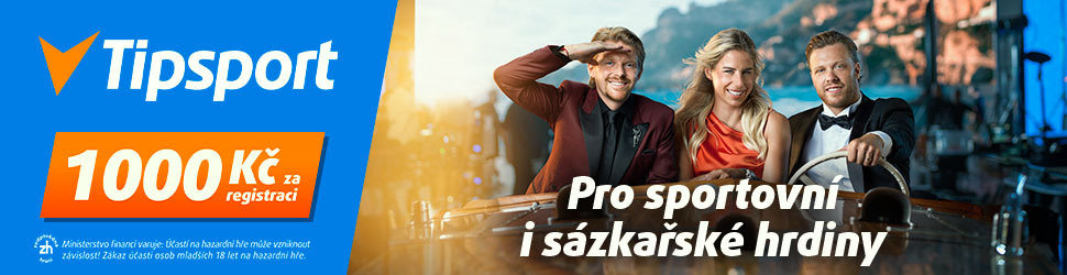Bonus 1000 Kč Tipsport sázkaři a sportovci