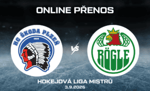 Plzeň - Rögle online v 1. kole hokejové Ligy mistrů 3.9. 2026