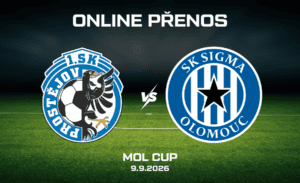 Prostějov – Sigma Olomouc ONLINE |9.9.| MOL Cup live stream zdarma (3. kolo)
