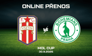 Vsetín – Bohemians ONLINE |30.9.| Přenos na 3. kolo Českého poháru (MOL Cup)